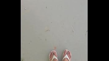 Stomping around the yard everything looks so small from up here