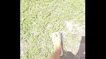 Stomping around the yard everything looks so small from up here