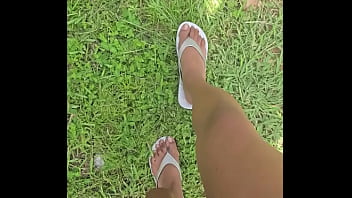 Stomping around the yard everything looks so small from up here