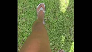 Stomping around the yard everything looks so small from up here