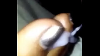 Thick white icing of cum in between toes