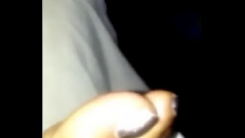 Thick white icing of cum in between toes
