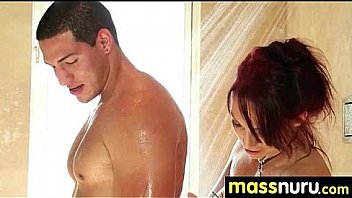 Busty teen gives nuru sex massage 3