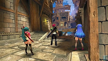 3dgirl in rpg world with huge tits and power hero