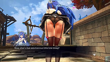 3dgirl in rpg world with huge tits and power hero