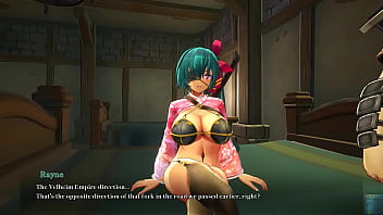 3dgirl in rpg world with huge tits and power hero