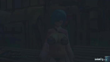 3dgirl in rpg world with huge tits and power hero