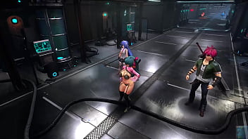 3dgirl in rpg world with huge tits and power hero