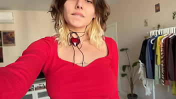 Trying on a new pair of heels