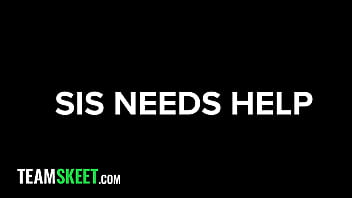 Her stepbrother will help her decorate for christmas under one he gets to grab her tits