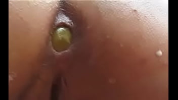 Object insertion pretty redhead inserts yellow plums ~25b