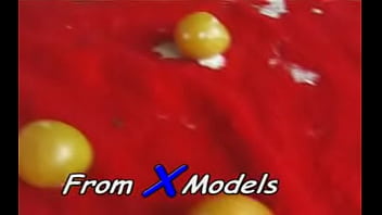 Object insertion pretty redhead inserts yellow plums ~25b