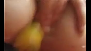 Object insertion pretty redhead inserts yellow plums ~25b