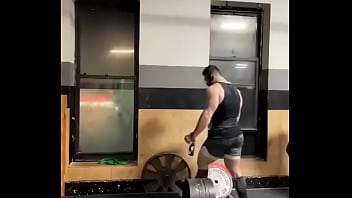 Menacing vegan cunt strokes black 800lb rod