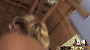 Interracial gangbang with white dicks 13