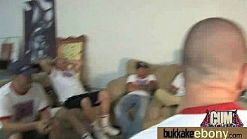 Ebony Gets Group Cumshots 8 thumbnail