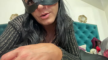 Shiny black stockings & dildo fetish – nipple clamps spanking & dirty masturbation preview