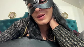 Shiny black stockings & dildo fetish – nipple clamps spanking & dirty masturbation preview