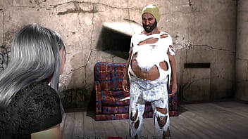 Sexy girl convinced and ass fucked by a thick cock old man in his house ll