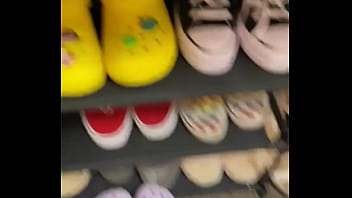 A sneak peek of my friends collection of shoes at my disposal