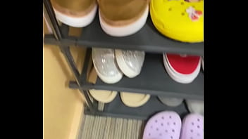 A sneak peek of my friends collection of shoes at my disposal