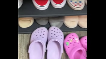 A sneak peek of my friends collection of shoes at my disposal