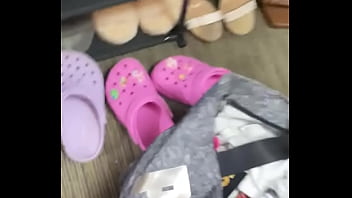 A sneak peek of my friends collection of shoes at my disposal