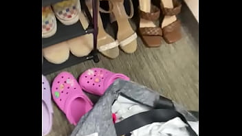 A sneak peek of my friends collection of shoes at my disposal