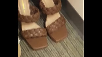 A sneak peek of my friends collection of shoes at my disposal