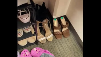 A sneak peek of my friends collection of shoes at my disposal A sneak peek of my friends collection of shoes at my disposal