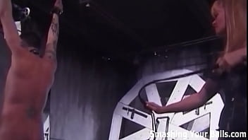 Ballbusting and ball squeezing femdom vids