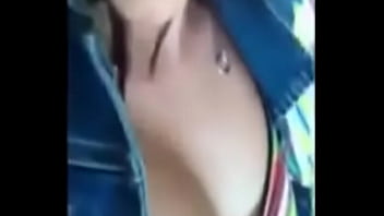 Pulling out her big tits