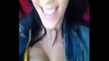 Pulling out her big tits Pulling out her big tits