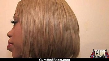 Ebony slut group fucked and facialized 16