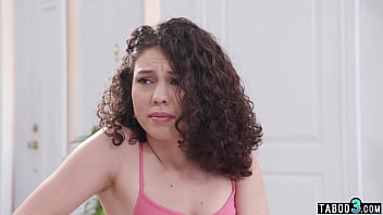 Perv stepfather guiding his petite stepdaughters ass