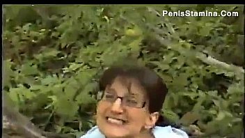 Milf fucks in the forest