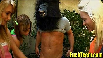 The fuck teem sucks a dude in costumes dick