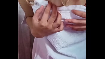 Your virtual blonde latina girlfriend wants to show you what she has under the towel