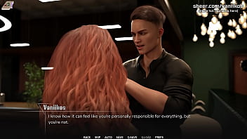 Young redhead girlfriend babe with big tits hot romantic kissing sex with big cock boyfriend he creampies her tight pussy taboo university steam game 3d animated hentai game part #11