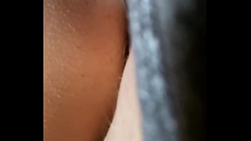 Milf cat woman smoking and getting her tits covered with cum slowmo