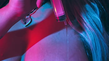 Morrigan and the substance latex pantyhose stuffing and foot fetish