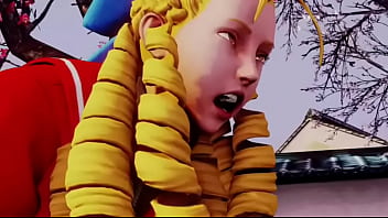 Street fighter sakura x karin ass licking