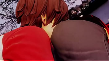 Street fighter sakura x karin ass licking