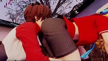 Street fighter sakura x karin ass licking