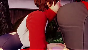 Street fighter sakura x karin ass licking