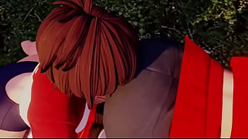 Street fighter sakura x karin ass licking