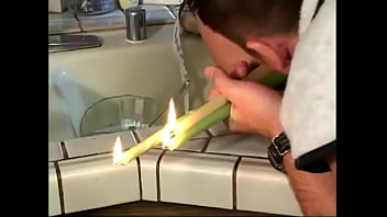 Horny blond slut with curvy body strokes and gags on a thick cock