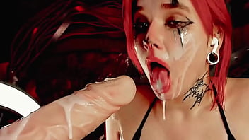 Hot blowjob of oily bitch in cum with continuation with vibrator