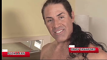 Busty cindy crawford drains joe's massive cock at porn convention