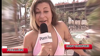 Busty cindy crawford drains joe's massive cock at porn convention